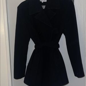 Size 2 black Calvin Klein pea coat, only worn once. It’s in great condition